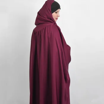 Ид С Капюшоном Мусульманские Женщины Химар Полное Покрытие Абая Длинное Платье Макси Исламская Молитвенная Одежда Халат Кафтан Турция Одежда Для Умры Рамадан