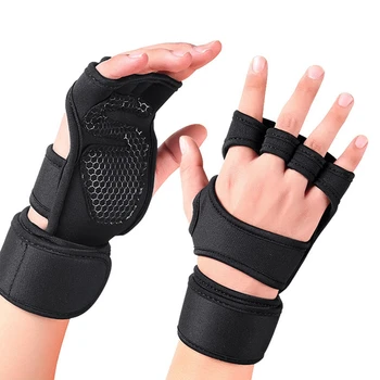 1 пара перчаток для поддержки запястий, тяжелая атлетика, мягкие варежки, перчатки для тренировок по бодибилдингу, тяжелая атлетика, защита ладоней в тренажерном зале