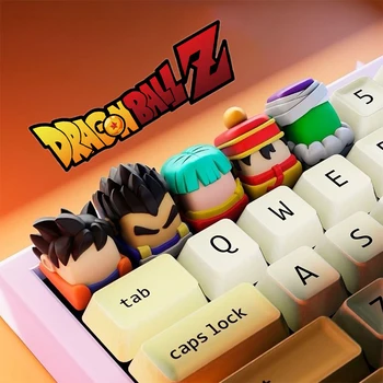Dragon Ball Z Keycap Фигурка Гоку Аниме Клавиатура Высококачественные Пользовательские Аксессуары Из Смолы Оригинальные Игрушки Роскошные Подарки